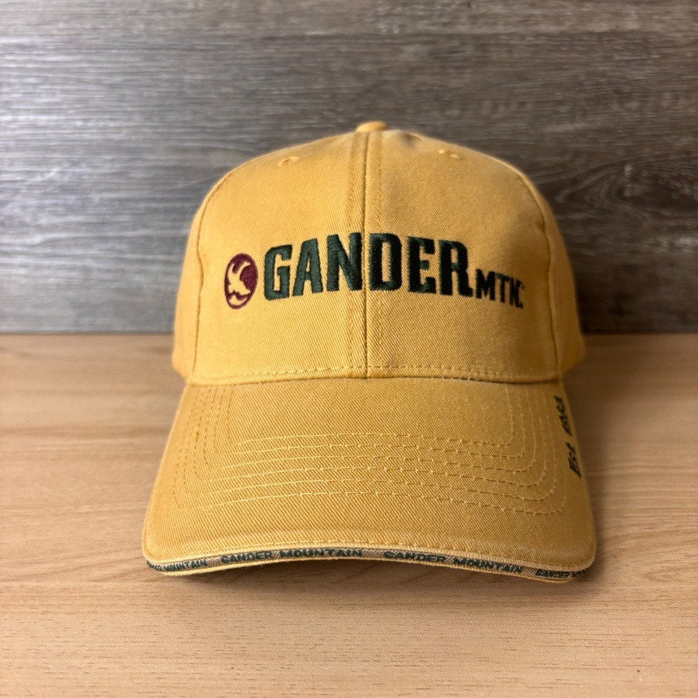 Gander Mountain Hat Cap Strap Back Yellow Hunting Outdoors Adjustable